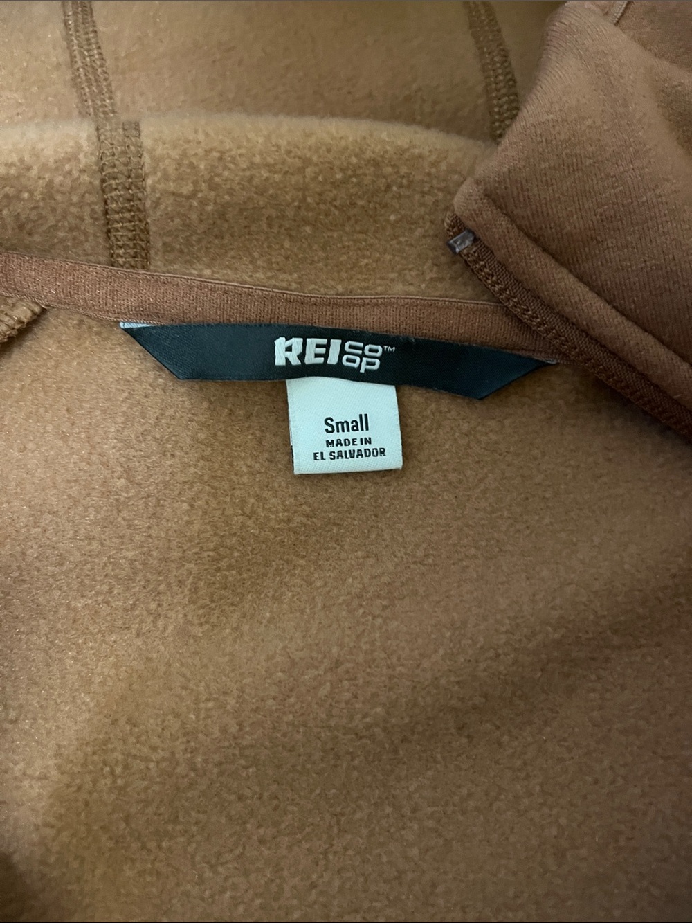 REI Hooded Full-Zip Fleece Jacket — Rust - Picture 2 of 4